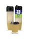 SNH Packing12 Oz (Pack of 25) Brown Ripple Disposable Cups With Lids - 3-Layered Corrugated Paper Cups - Disposable Coffee Cup for Hot &amp; Cold Drinks - Perfect for Events &amp; Parties (Brown Cups with Lid