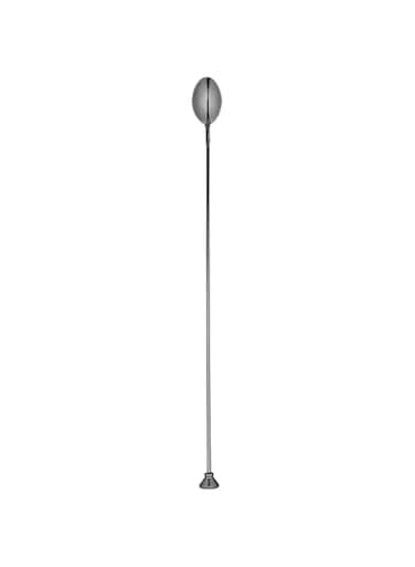 16" Stainless Steel Muddler Barspoon: Perfect For Professional Bars Or At Home Use - Black Plated Mixing Spoon With Muddler Top - 1-Ct - Restaurantware