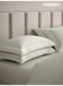 LIVING 100% Cotton Set of 2 Pillow Covers - 300TC Urban Grid - Ivory