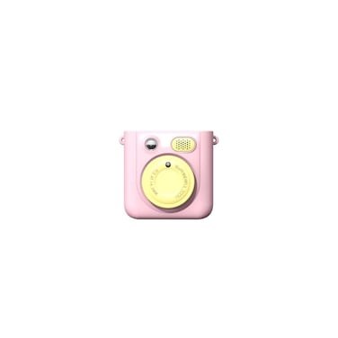 Kids Digital Instant Camera with LCD Screen, Pink and Yellow, Built-in Photo Printer