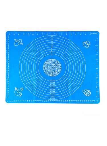 Baking Mat Dough Maker Pad With Measurements, Dough Rolling Mat, Non-Slip Non-Stick Rolling Pastry Mat For Kitchen Birthday Party Blue 12*4*10cm