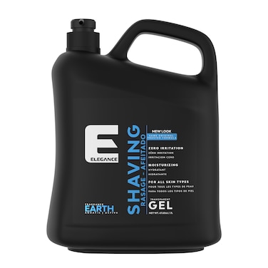 Elegance E-Series Shaving Gel - Earth 2L - Moisturizing, Irritation-Free, Transparent Formula for Sensitive Skin