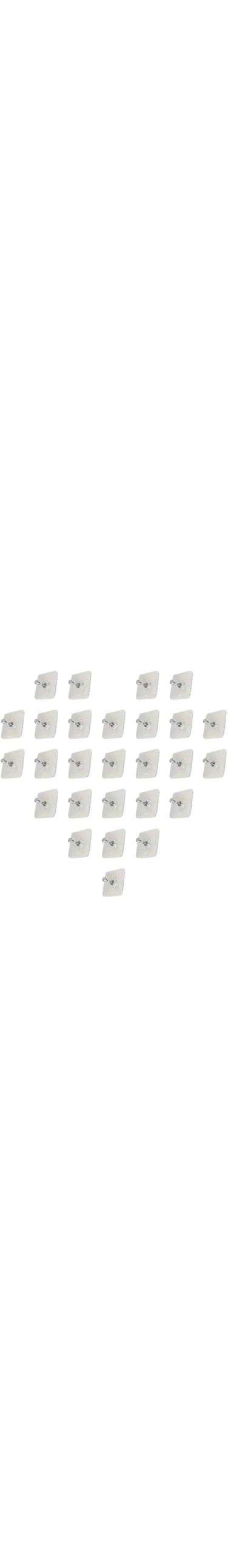 30-Pack Self-Adhesive Wall Hooks, Easy Install, No-Drilling Needed, Hanging Hooks for Pictures and Bags - Wall Hangers Without Nails - Adhesive Wall Mount Hooks