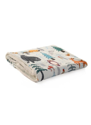 Baby &amp; Kids Lightweight Super Soft Microfiber Blanket with Forest design, Size 100x75cm