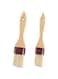 ELECDON Pastry Brush, Baking Basting Brush Beech Hardwood Handles Culinary Oil Brush for Barbecue Butter Grill BBQ Sauce Baster Marinade Kitchen Food Cooking Brushes One Big and One Small (2 Pcs)