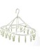 JANNAH Laundry Hanger Drying Rack Foldable Clip and Drip Hanger Clothes Drying Rack (Green-32 Clips)
