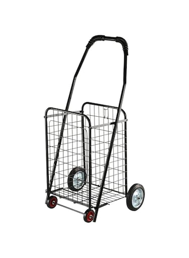 Beauenty Foldable Shopping Cart,Heavy Duty Utility Trolley With Wheels,Portable Collapsible Grocery Cart