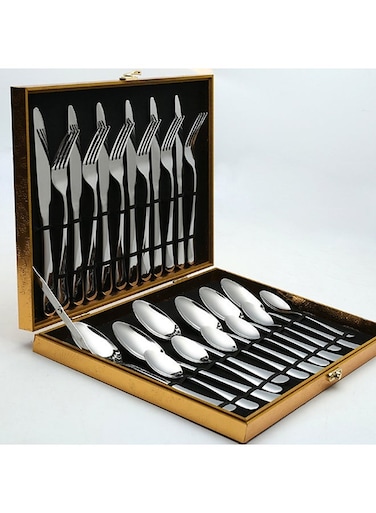 Stainless Steel Flatware Set Silver