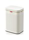 Kitchen Compost Bin Hanging Trash Can with Lid, 2.1 Gallon Stainless Steel Trash Can Compost Bin, Wall-Mount Indoor Kitchen Trash Bin for Cabinet, Under Sink, Bathroom (2.1 Gallon, 8L Ivory White)