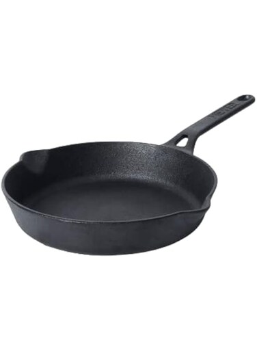 Meyer Pre-Seasoned Cast Iron Frypan   Cast Iron Skillet   Iron Pan   Induction Frying Pan   Iron Fry Pan   Omlette Pan   Cast Iron Utensils for Cooking  24cm, Black - MY48242