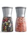 Salt and Pepper Grinder Set - Refillable Grinder Adjustable Coarseness of Pepper Salt Spice Stainless Steel Mills Glass 6oz&iuml;&frac14;&circ;2 Pack&iuml;&frac14;&permil;