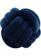 Byitre Super Soft Knot Ball Pillow Velvet Round Throw Knotted for Home Sofa Bedroom Decor &amp; Photography Props Decorative(Navyblue,10.6'') 11''