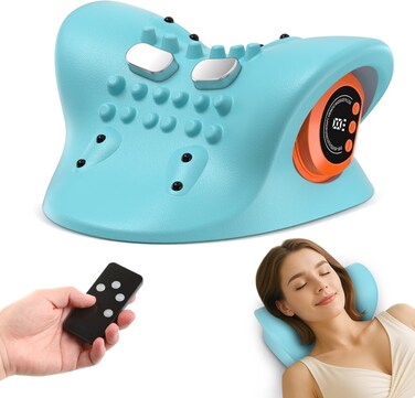 Neck Massager 2026 New Upgrade 3 in 1 Portable Massager with Heat and Comfortable Stretching - Adjustable Intensity for Neck and Shoulder Relaxation at Home, Office.USB-C Rechargeable