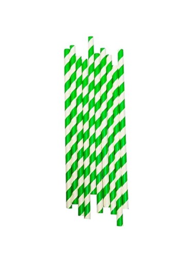 SNH Packing Green &amp; White Paper Straw 6mm, Drinking Straws Non Plastic, Drinking Straws Plain Black Renewables Paper Straws Solid Color - Pack Of 250 Pieces.