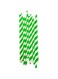 SNH Packing Green &amp; White Paper Straw 6mm, Drinking Straws Non Plastic, Drinking Straws Plain Black Renewables Paper Straws Solid Color - Pack Of 250 Pieces.