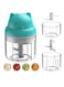 Food Chopper, Mini Garlic Chopper, Portable Vegetable Mincer Meat Blender, USB Charging Food Processor for Puree, Onion, Herb, Veggie, Ginger, Fruit Chopper with 2 Cups (A-Blue)