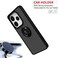 Xiaomi Redmi Note 14 Pro+ Case, Camera Protection Thin Translucent Shockproof Matte Back Cover with 360 rotational Car Mount Magnetic Ring Holder Case For Redmi Note 14 Pro+ 5G (Black)