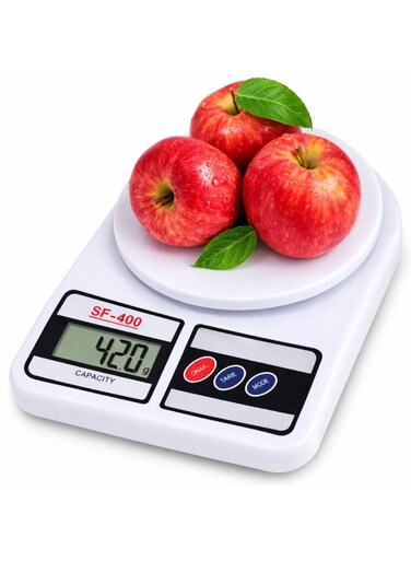 Kitchen Food Scale 10kg &acirc;&euro;&ldquo; High Precision Electronic Cooking Scale with LCD Display, Tare Function &amp; Large Weighing Platform for Baking, Cooking, Diet Portion Control &amp; Food Measurement