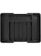 Erweicet Silverware Drawer Organizer, Expandable Utensil Organizer for Kitchen Drawers,Black