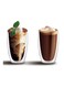 Set of 2- 450 ML Borosilicate Double Wall Glass Cup , Insulated Coffee Cups for Cappuccino, Macchiato, Latte, Tea, Juice, Iced &amp; Hot