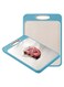 Chopping Cutting Board Double-Sided for Kitchen with 304 Stainless Steel and Plastic for Meat Vegetable Fruit, Non-Slip Easy Clean Large Size - Blue