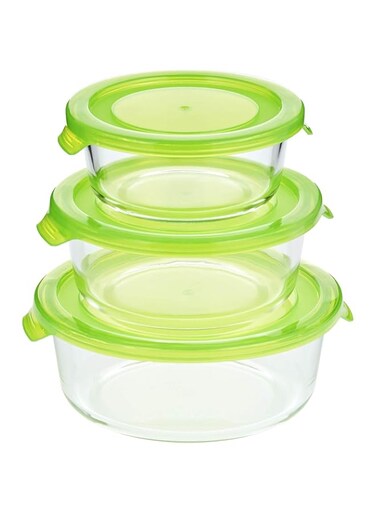 Taliona TL2213378 Boro Round Food Container Set (Green)
