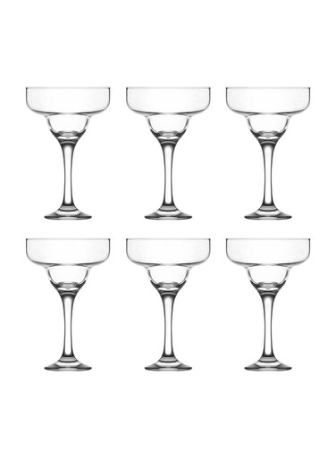 6-Piece Misket Goblet Set Clear 295ml