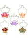 OHM Princess Crown Fondant and Cookie Cutter Birthday Cake Decoration Sugar Craft bakeware Tools (5 Pieces)