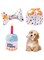 Parlberd 3Pcs Birthday Gifts for Dogs, Dog Squeaky Toys, Plush Pet Birthday Toys Birthday Theme Puppy Toys for Dogs Birthday Party Gifts