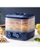【TTQK】Small Fruit Dryer, 5 Layer Food Dehydrator, Digital Adjustable Timer and Temperature Control, Herb, Meat, Beef, Fruit and Vegetable Dryer【Blue】