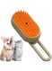 Oasisgalore Cat Steam Brush,Rechargeable with Handle,Self-Cleaning Grooming Tool,for Cats and Dogs,3 In 1 Cat Steamy Brush, Multifunctional Hair Comb for Removing Tangled and Loose Hair (beige)