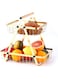 2 Tier Countertop Fruit Basket Organizer Basket for Kitchen Cournertop, Pantry, Fruit, Coffee, Pasta, Bathroom, Office, Living Room, Gift Hamper, Decoration