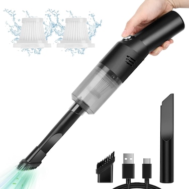 Wireless Portable Mini Car Vacuum Cleaner High Power Cordless(400g),Handheld Vacuum Cordless,Hand Vacuum Cordless Rechargeable,Handheld Vacuum Cleaner for Car/Desk