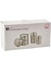 HomeBox Premia 3-Piece Tea Coffee Sugar Steel Container Set - 600 ml