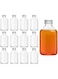 FUFU 12pcs empty juice bottle glass milk beverage bottle coffee bottleKombucha bottle whiskey bottle coffee bottle vodka bottle party drink shop coffee shop (200ML, White lid)