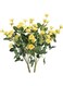HALAMODO 2PCS Silk Rose Bush in Yellow Artificial Flower Fake Rose Bouquets Vase Decoration Flowers for Home, Party Venue, Table Centerpieces, Backdrops（Yellow