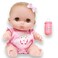 JC Toys Lil Cutesies 8.5" All Vinyl Baby Doll , Posable and Washable , Removable Outfit , Mimi - Brown Eyes , , Ages 2+