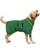 Hcosmy Dog Drying Coat - Microfiber Dog Towel Robe Super Absorbent Pet Bathrobe Dry Fast Dog Bag, Adjustable Collar &amp; Belly Strap Fast Drying Coat Pet Dog Cat Bath Robe Towel (Green,Large)