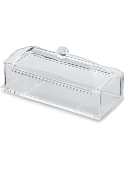 Orchid Acrylic Cutlery Holder Box, Cutlery Storage Organizer, Cutlery Holder with Cover, Utensils Organizer For Countertop, Kitchen Organizer, Kitchen Accessories (DTC-DS32C)