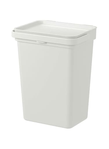 TML Hallbar Storage Accessory Bin With Lid, Light Grey, 10 L