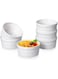 Delling Ramekins 8 Oz Oven Safe/Dessert/Ice cream/Snacks Bowls, Small Ceramic Creme Brulee Dishes for Baking, Souffle, Pudding, White Set of 6