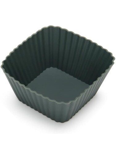 Fissman Silicone Molder, Cupcake Molds Tray, Easy Release Ice Tray Speeder, Stackable Frozen Drinks, Coffee, Baking Molder Cake, Muffin, Cupcakes And Many More (Mini Cupcake Square Shape Molder)