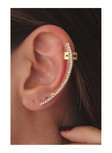 Gold Color Zircon Stone Women's Earrings