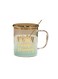 Elegance Creative Colorful Luxury High Borosilicate Gold Rim Coffee Glass Mug