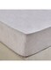 Box Printed Cotton Fitted Sheet for Queen Bed - Grey
