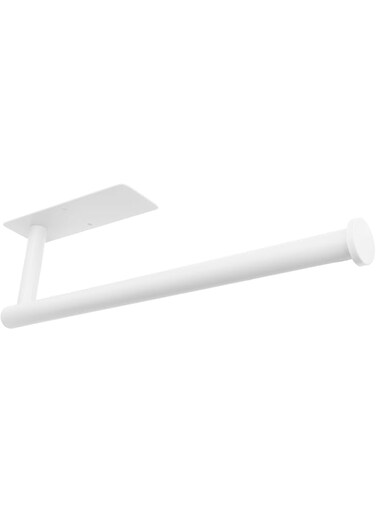 Gewtur White Paper Towel Holder - Self Adhesive Paper Towel Roll Holder Under Cabinet, SUS304 Stainless Steel Wall Mount Towel Holder for Kitchen, Pantry, Sink, Bathroom