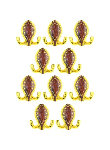 Robustline Multipurpose Wall Mounted Double Coat Hooks for Clothes, Coats, Hats, Belts, Towels (1022) (10, WDT-1)