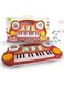 Baybee Mini Piano Keyboard Musical Toy for Kids, 23 Keys Baby Piano with ABC Instruments &amp; Music Toys for Toddlers, Learning Piano with Sheet Music Card for Infants 3+ Years Boys Girls (Red)