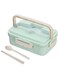 Portable Lunch Box Lunch Bento Box Cutlery Set Microwave Adult Kitchen Supplies (Green) 313