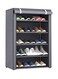 5-Layer Fabric Shoe Cabinet Rack Grey 60x90x30cm